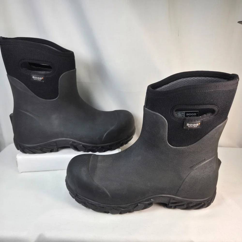Bogs Work Boots Mens Workman Mid Composite Toe Waterproof Black US Size 13
